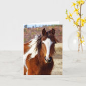 Mooie Paint Horse Notitiekaarten (Gele Bloem)