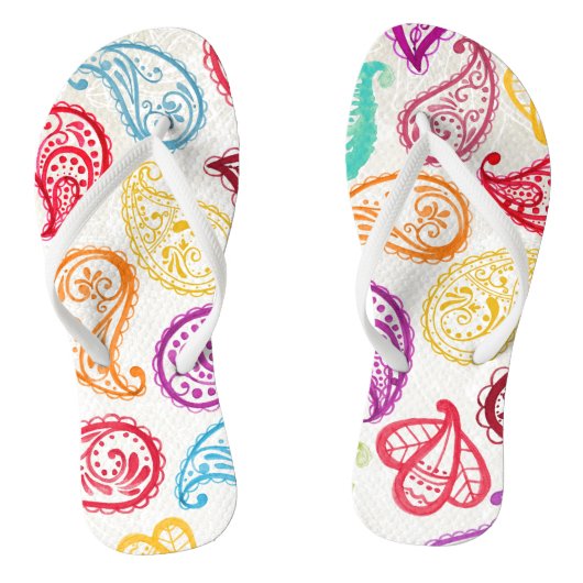 Mooie Paisley Patroon Teenslippers (Voetbed)