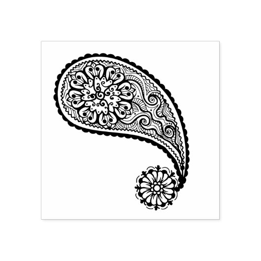 Mooie Paisley Scrapbooking Rubberstempel (Afrduk)