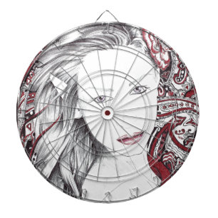 Mooie Paisley Vrouw Elf Dartbord