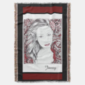 Mooie Paisley Vrouw Elf Deken (Voorkant Verticaal)