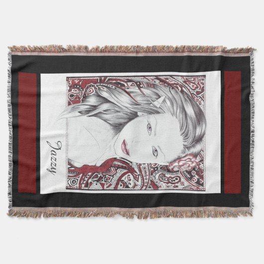 Mooie Paisley Vrouw Elf Deken (Voorkant)