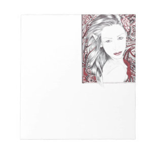 Mooie Paisley Vrouw Elf Notitieblok