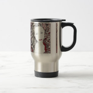 Mooie Paisley Vrouw Elf Reisbeker