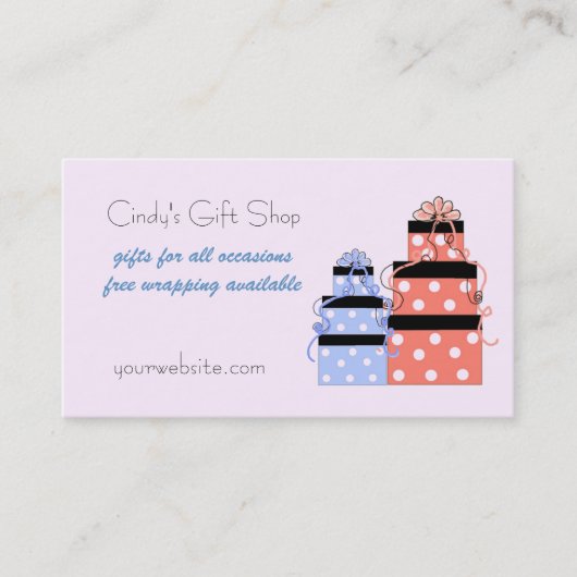 Mooie Pakketjes Cadeauwinkel Visitekaartje (Voorkant)