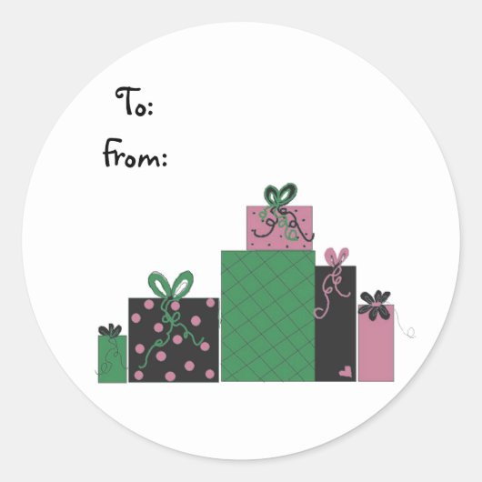 Mooie Pakketjes Ronde Sticker (Voorkant)