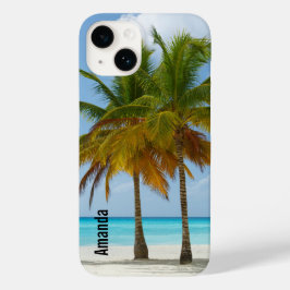 Mooie palmbomen op een tropisch strand Case-Mate iPhone 14 hoesje