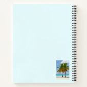 Mooie palmbomen op een tropisch strand notitieboek (Achterkant)