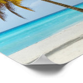 Mooie palmbomen op een tropisch strand poster (Hoek)