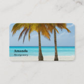 Mooie palmbomen op een tropisch strand visitekaartje (Voorkant)