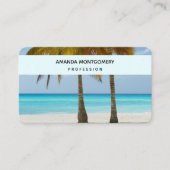 Mooie palmbomen op een tropisch strand visitekaartje (Voorkant)