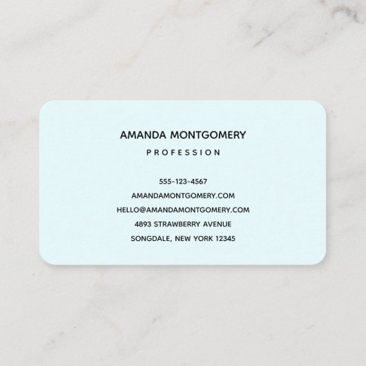 Mooie palmbomen op een tropisch strand visitekaartje (Achterkant)