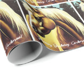 Mooie Palomino Paard Verjaardag Cadeaupapier (Rol Hoek)