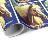 Mooie Palomino Paard Verjaardag Cadeaupapier (Rol Hoek)