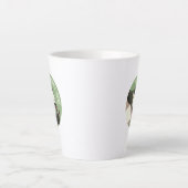 Mooie Panda Aangepaste Tekst Kersenbloesem Kunstwe Latte Mok (Voorkant)