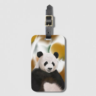 Mooie Panda Beer Abstracte achtergrond Bagagelabel