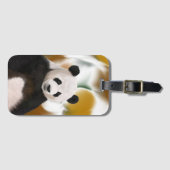 Mooie Panda Beer Abstracte achtergrond Bagagelabel (Voorkant (horizontaal))