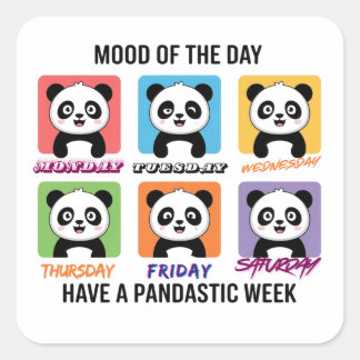 Mooie Panda Humeur van de Dag Stickers