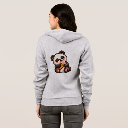 Mooie Panda Ijs Hoodie (Achterkant volledig)