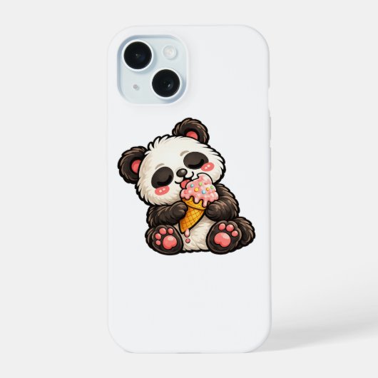 Mooie Panda Ijs iPhone 15 Case (Achterkant)
