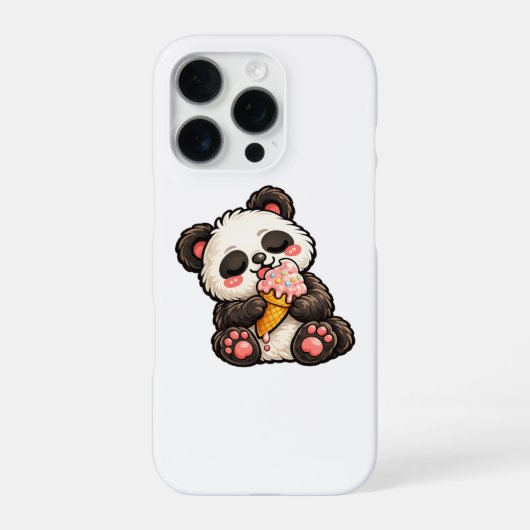 Mooie Panda Ijs iPhone Hoesje (Achterkant)
