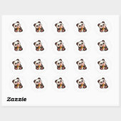 Mooie Panda Ijs Ronde Sticker (Vel)