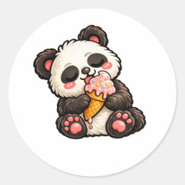 Mooie Panda Ijs Ronde Sticker