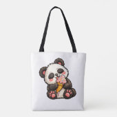 Mooie Panda Ijs Tote Bag (Achterkant)