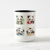 Mooie Panda Mok Aesthetisch Aquarel (Midden)