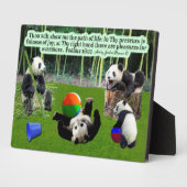 Mooie Panda Schrift Plaque Psalmen 16:11 Fotoplaat (Zijkant)