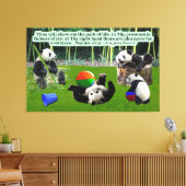 Mooie Panda Schrift: Psalmen 16:11 Canvas Afdruk (Insitu (Woonkamer))
