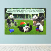 Mooie Panda Schrift: Psalmen 16:11 Canvas Afdruk (Insitu (Houten vloer))