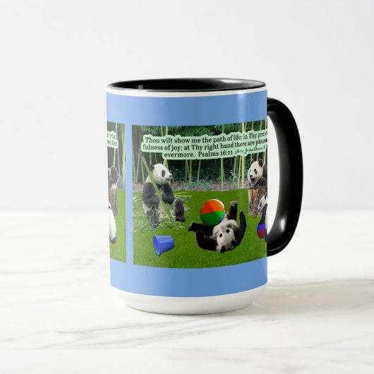 Mooie Panda Schrift Psalmen 16:11 Mok (Voorkant rechts)