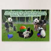 Mooie Panda Schrift Puzzel Psalmen 16:11 Legpuzzel (Horizontaal)