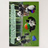 Mooie Panda Schrift Puzzel Psalmen 16:11 Legpuzzel (Verticaal)
