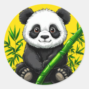 💚 Mooie Panda Voor Leuke Dagelijkse Decoratie 💚 Ronde Sticker