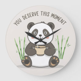 Mooie Panda Wandklok | Motiverende Mooie Panda