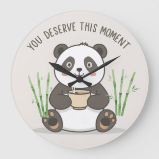 Mooie Panda Wandklok | Motiverende Mooie Panda