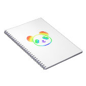 Mooie Pandabeer In De Kleuren Van De Regenboog Notitieboek (Rechterzijde)