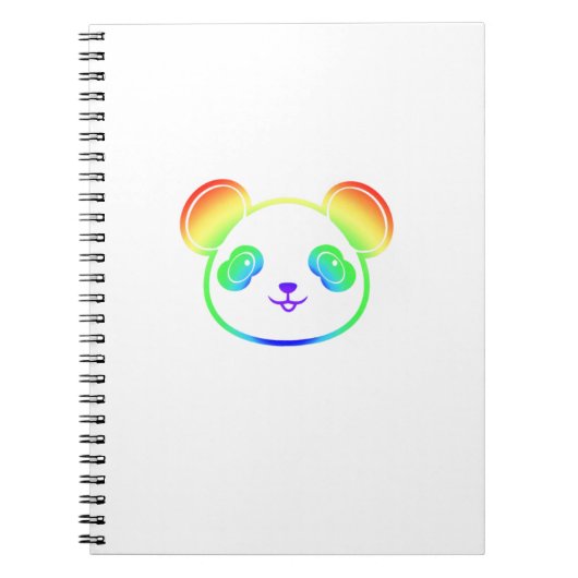 Mooie Pandabeer In De Kleuren Van De Regenboog Notitieboek (Voorkant)