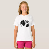 Mooie pandabeer met bril t-shirt (Voorkant volledig)
