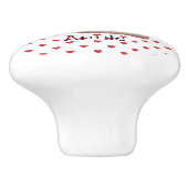 Mooie pandabeer met 'Ik hou van jou'-briefje - met Keramische Knop (Zijkant)