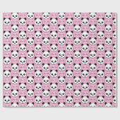 Mooie Pandabeer – Persoonlijk Monogram Cadeaupapier (Vlak)