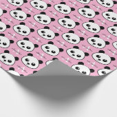 Mooie Pandabeer – Persoonlijk Monogram  Cadeaupapier (Hoek)