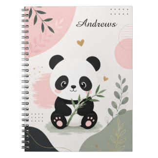 Mooie Pandanaam Roze Salie Bamboe Notitieboek