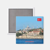Mooie panorama van Istanbul reis Magneet (Voorkant / Achterkant)