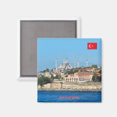 Mooie panorama van reizen naar Istanbul Magneet (Voorkant / Achterkant)