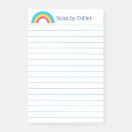 Mooie pansexuele pride regenboogvlag gevoerde aang post-it® notes