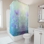 Mooie Pansy Garden Bloemen Bloemen Bloemen Douchegordijn (In situ)