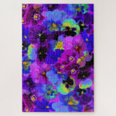 Mooie pantsertjes puzzels Paarse Violet Flowers (Verticaal)
